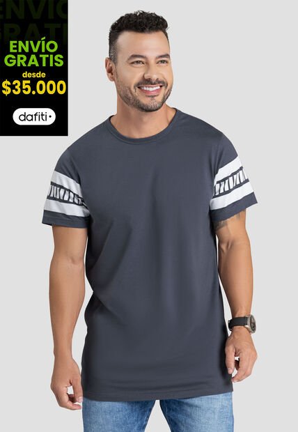 Camiseta Hombre Gris Oscuro Mp 101497