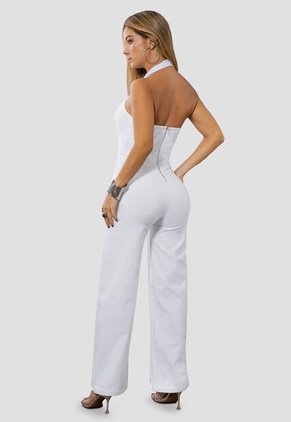 Enterizo Largo Mujer Blanco Mp 110697