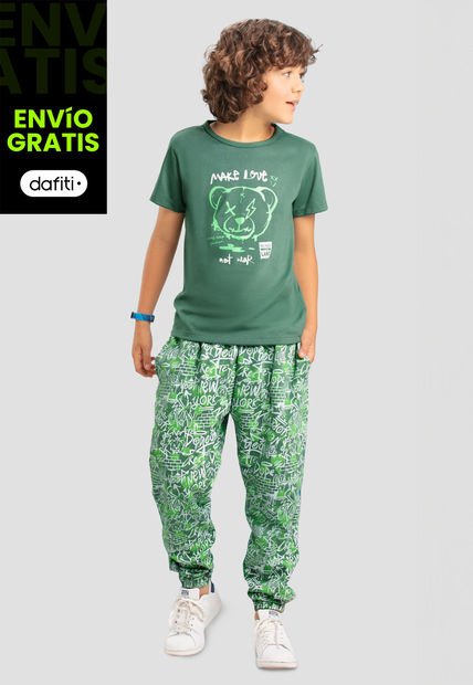Conjunto Infantil Masculino Verde Mp 103680