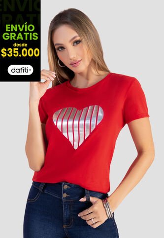 Camiseta Mujer Rojo Mp 103978 MP