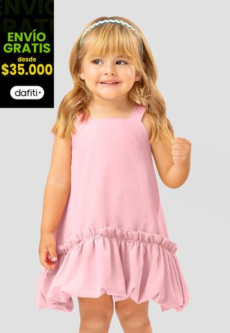 Vestido Infantil Femenino Rosa Polvo Mp 110245 MP