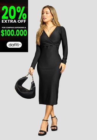 Vestido Largo Mujer Negro Mp 112224 MP