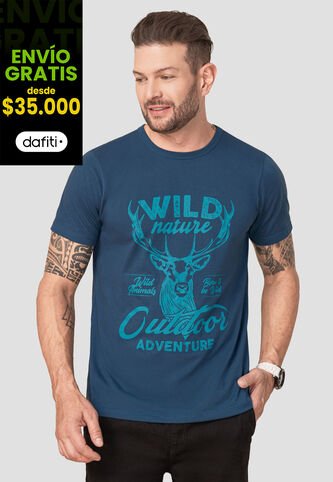 Camiseta Hombre Azul Mp 102752 MP