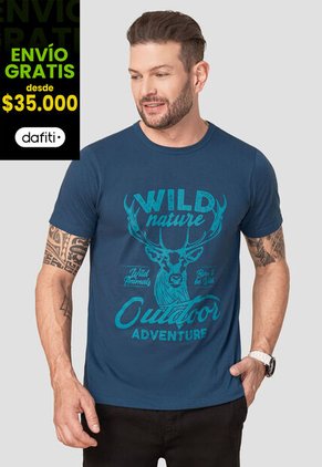 Camiseta Hombre Azul Mp 102752