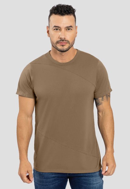 Camiseta Hombre Taupe Mp 88199