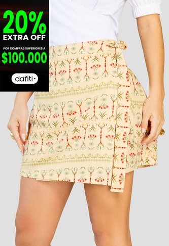 Falda Corta Mujer Estampado Mp 112272 MP