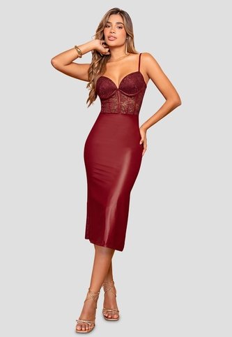 Vestido Largo Mujer Merlot Mp 112526 MP