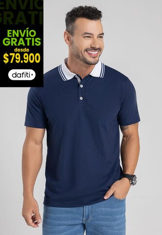 Polo Hombre Azul Navy Mp 7098 MP