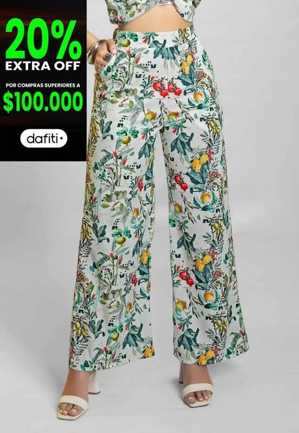 Pantalón Mujer Estampado Mp 111778
