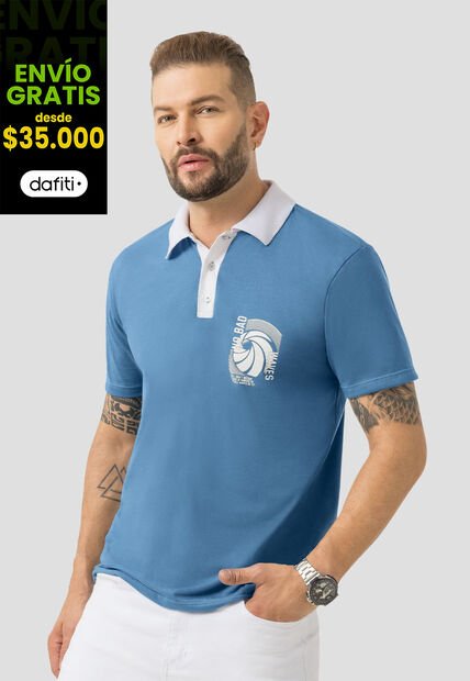 Polo Hombre Azul Indigo Mp 107944