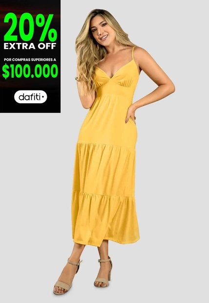 Vestido Largo Mujer Girasol Mp 111399