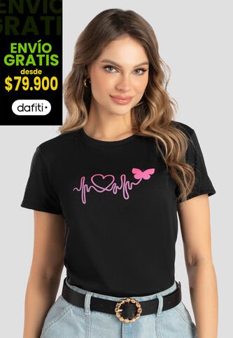 Camiseta Mujer Negro Mp 102830 MP