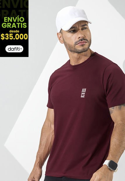 Camiseta Hombre Vinotinto Mp 7766