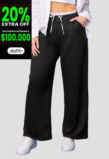 Pantalón Mujer Negro Mp 112040