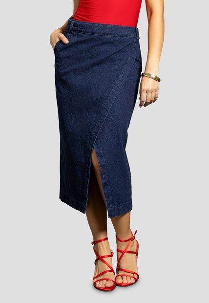 Falda Larga Mujer Azul Mp 111863