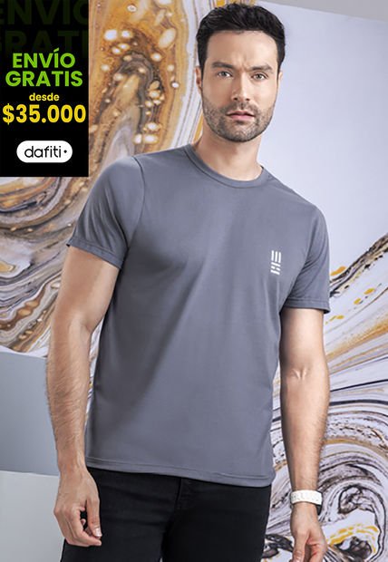 Camiseta Hombre Negro Cross Mp 7766