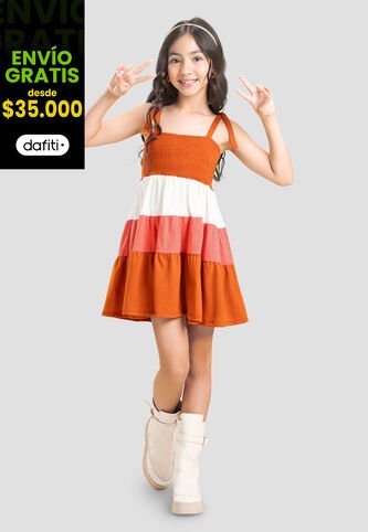 Vestido Infantil Femenino Multicolor Mp 103717 MP