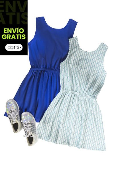 Vestido Paq X2 Infantil Multicolor Mp 2853