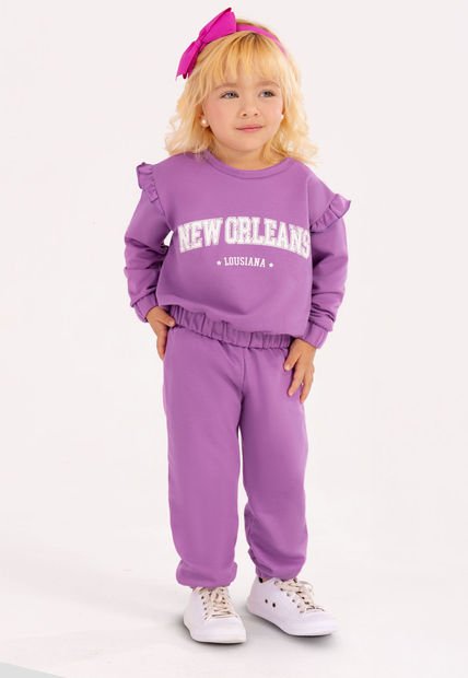 Conjunto Infantil Femenino Morado Mp 101293
