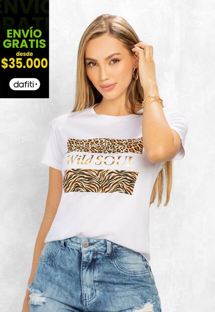 Camiseta Mujer Blanco Mp 106952