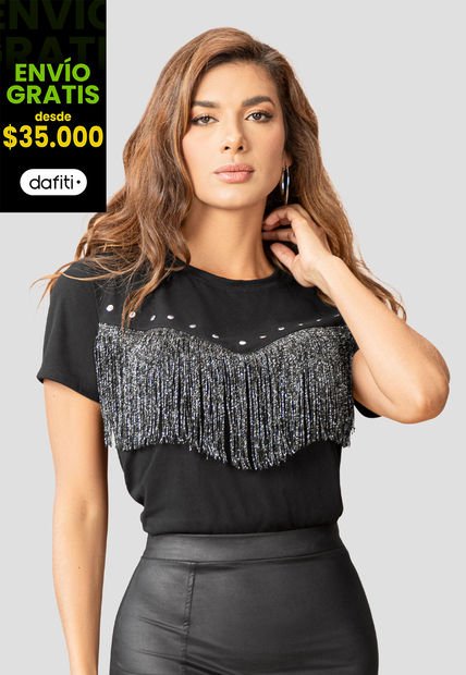 Blusa Mujer Negro Mp 107485