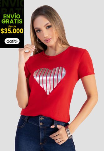 Camiseta Mujer Rojo Mp 103978 MP