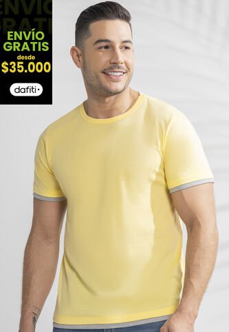 Camiseta Hombre Amarillo Mp 389 MP