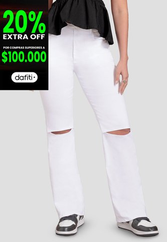 Pantalón Mujer Blanco Mp 110991 MP