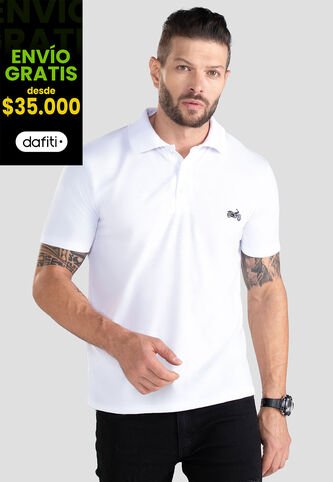 Polo Hombre Blanco Mp 101105 MP