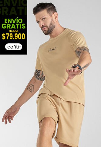 Camiseta Hombre Beige Mp 100495 MP