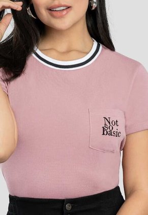 Camiseta Mujer Rosa Polvo Mp 111398