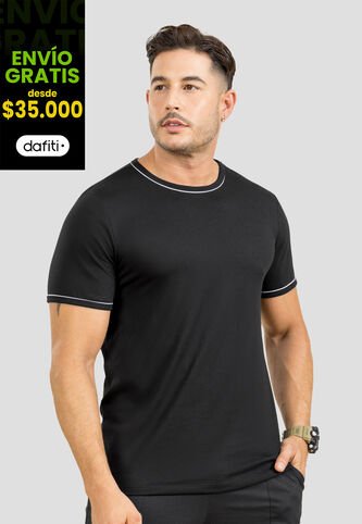 Camiseta Hombre Negro Mp 107015 MP