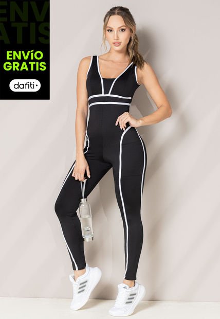 Enterizo Largo Mujer Negro Mp 101483