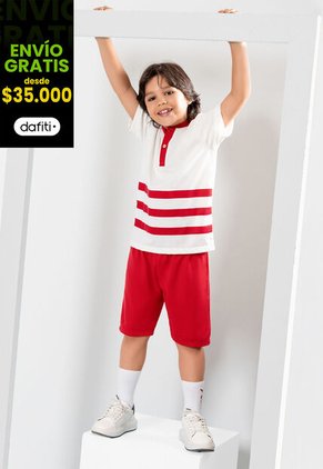 Conjunto Infantil Masculino Rojo Mp 104851