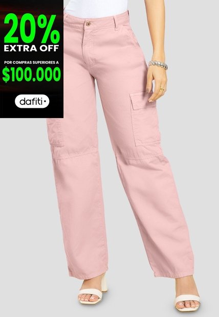 Pantalón Mujer Rosa Polvo Mp 111056