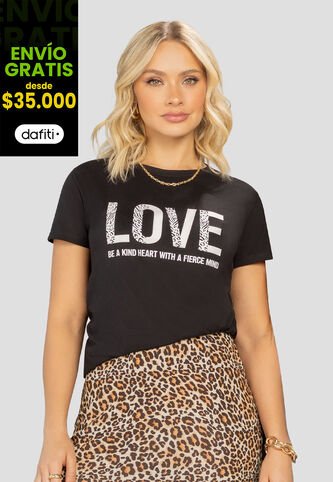 Camiseta Mujer Negro Mp 106953 MP