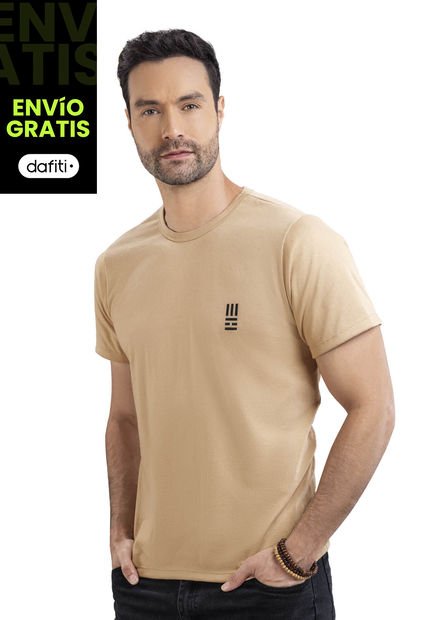 Camiseta Hombre Beige Mp 7766