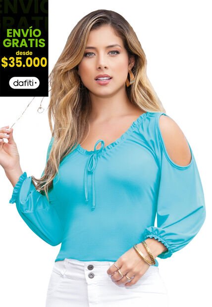 Camiseta Mujer Azul Mp 9690