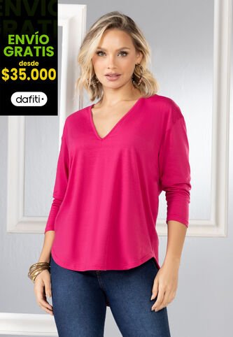 Camiseta Mujer Fucsia Mp 16856 MP