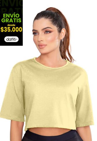 Camiseta Mujer Amarillo Pastel Mp 89861 MP