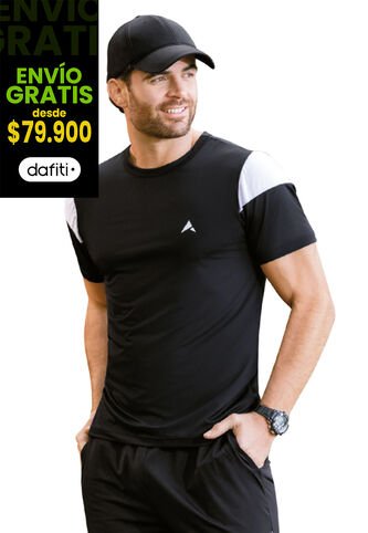 Camiseta Hombre Negro Mp 6876 MP