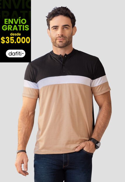 Polo Hombre Negro Mp 100468