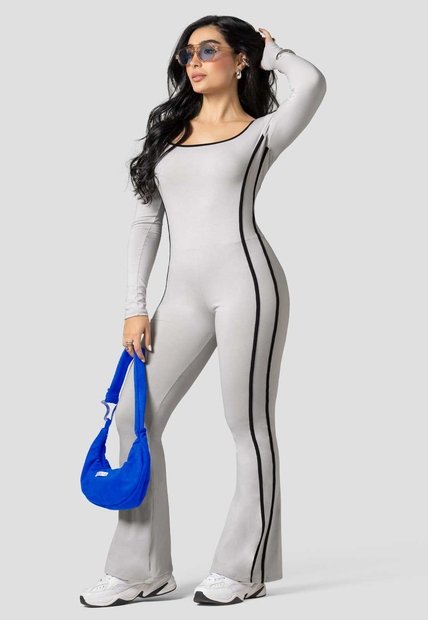 Enterizo Largo Mujer Gris Jaspe Mp 115900
