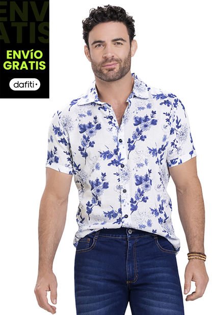 Camisa Hombre Blanco Mp 9969