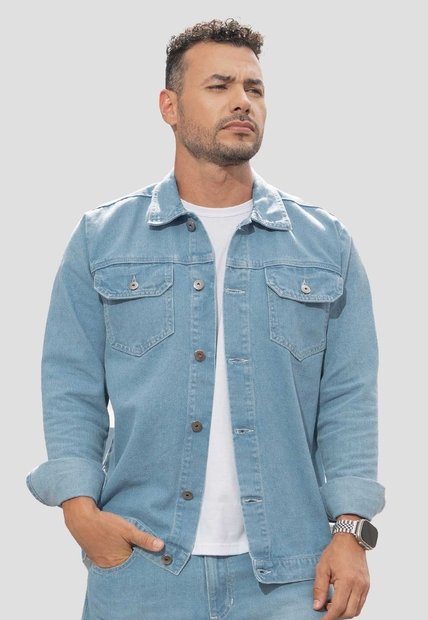 Chaqueta Hombre Azul Claro Mp 115715