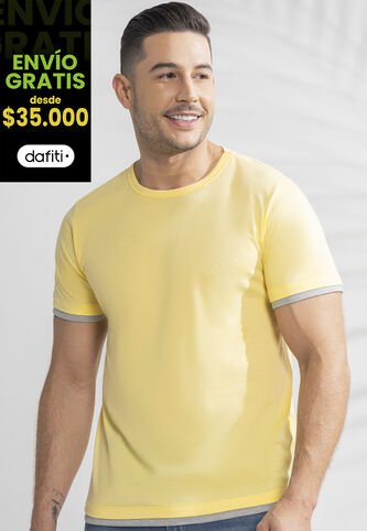Camiseta Hombre Amarillo Mp 389 MP