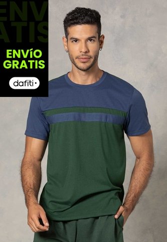 Camiseta Hombre Verde-Azul Mp 114015 MP