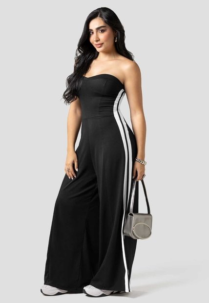 Enterizo Largo Mujer Negro Mp 112039