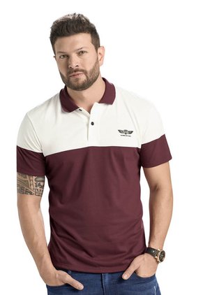 Polo Hombre Rojo-Blanco Mp 78123
