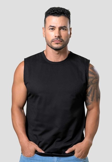 Camisilla Hombre Negro Mp 353